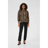 Kaffe Blusa 'KAHannah' bege / castanho / preto