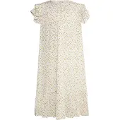 Dreimaster Vestido turquesa / mostarda / branco