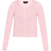 Faina Casaco de malha rosa