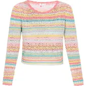 IZIA Pullover azul / turquesa / cor-de-rosa / branco