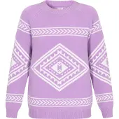 IZIA Pullover lavanda / branco