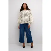 Kaffe Blusa 'KA Oscarna' creme / preto