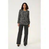Kaffe Blusa 'KA Pollie' preto / branco