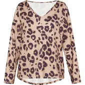 Usha Blusa castanho / preto