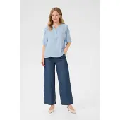 Kaffe Blusa 'Charlotte' azul céu