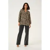 Kaffe Blusa 'Kamilia' bege escuro / preto
