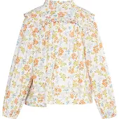 Dreimaster Blusa azul claro / mostarda / laranja / branco