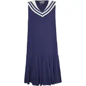 Dreimaster Vestido marinho / branco