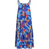 IZIA Vestido navy / azul real / laranja / vermelho-alaranjado