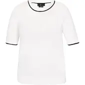 Faina Pullover 'Fashion Look' preto / branco