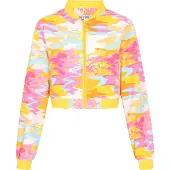 Mymo Casaco meia-estação azul claro / laranja / rosa / branco