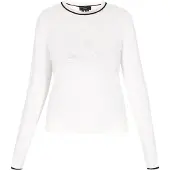 Faina Pullover preto / offwhite