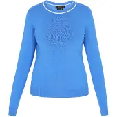Faina Pullover azul / branco