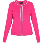Faina Casaco de malha rosa / branco