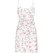 Mymo Vestido de verão 'Spring Summer' verde relva / vermelho cereja / branco