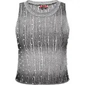 MyMo ROCKS Top de malha cinzento-prateado / preto