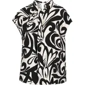 Dreimaster Klassik Blusa 'Classic Look' preto / branco
