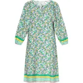 Usha Vestido azul céu / amarelo claro / verde / verde relva / branco