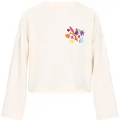 IZIA Sweatshirt 'Boho' creme / amarelo / roxo escuro / vermelho