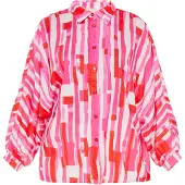 FELIPA Blusa 'Fashion Look' rosa / branco