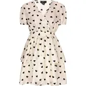 Faina Vestido de cocktail 'Fashion Look' creme / preto