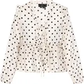 Faina Blusa 'Fashion Look' creme / preto