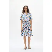 Inwear Vestido 'Sendra' azul claro / castanho / branco