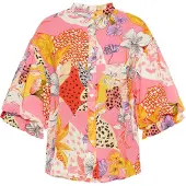 FELIPA Blusa 'Fashion Look' amarelo / roxo claro / rosa claro / vermelho