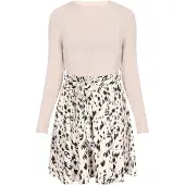 Faina Vestido bege / nude / preto