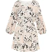 Usha Vestido bege / preto / branco