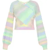 Mymo Pullover azul pastel / lima / roxo claro / rosa pastel