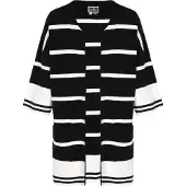 Dreimaster Maritim Casaco de malha preto / branco