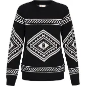 IZIA Pullover preto / branco