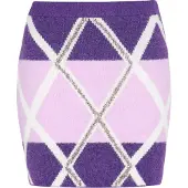 IZIA Saia roxo / roxo pastel / branco