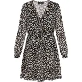 Faina Vestido 'Fashion Look' ecru / preto