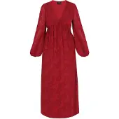 Faina Vestido borgonha