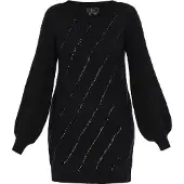 Faina Vestido de malha preto