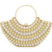 Faina Clutches ouro / branco