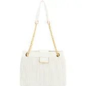 Faina Mala de ombro ouro / branco