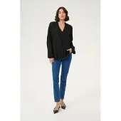 Kaffe Blusa 'KA Liv' preto / prata
