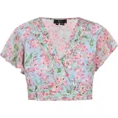 Faina Blusa azul claro / verde / roxo
