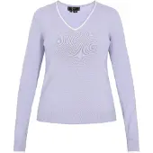 Faina Pullover azul claro / branco