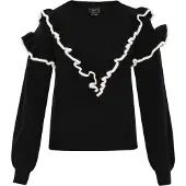 Faina Pullover preto / branco