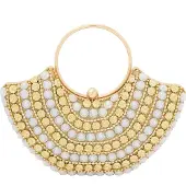 Faina Clutches 'Minaudière' bege / ouro
