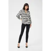 Kaffe Blusa 'KAJanne' preto / branco