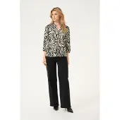 Kaffe Blusa 'KA Katrine' bege / preto