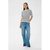 Kaffe Pullover 'KALizza' azul claro / preto / branco