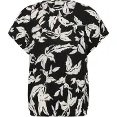 Kaffe Blusa 'KAVilia' preto / offwhite