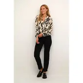 Kaffe Blusa 'KADitte' bege / preto