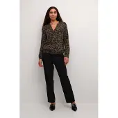 Kaffe Blusa 'KADitte' castanho / preto